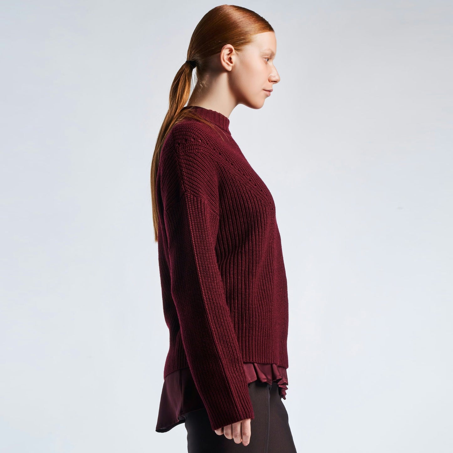 - Tempted - Heavy Gauge Sweater - Burgundy