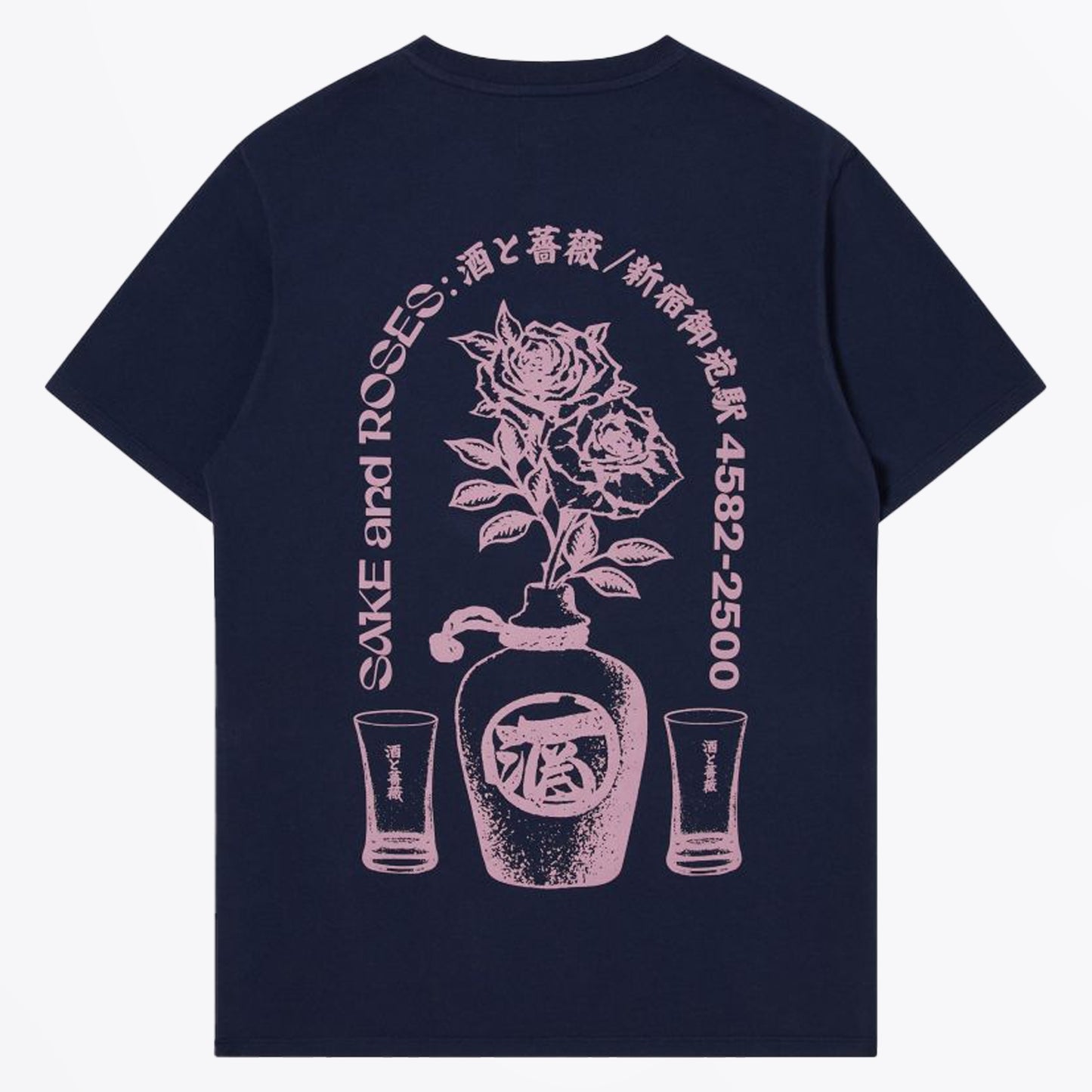 - Sake And Roses T-Shirt - Navy