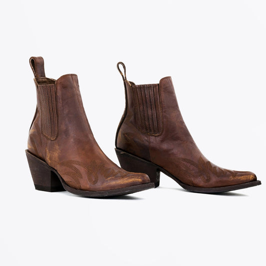 - Gaucho Ankle Boots - Brass
