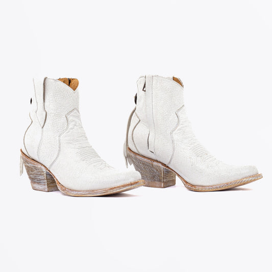 - La Concha Leather Ankle Boots - White