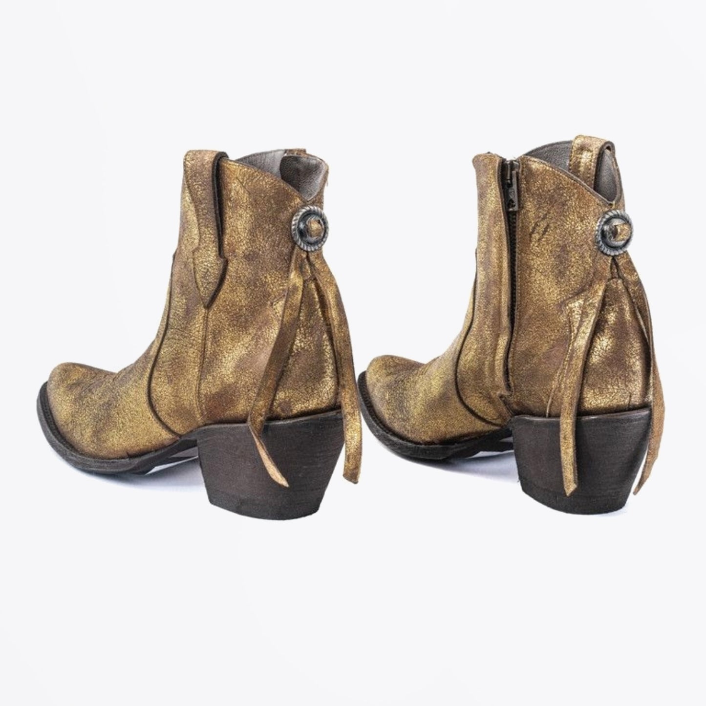 - La Concha Ankle Boots - Gold Used