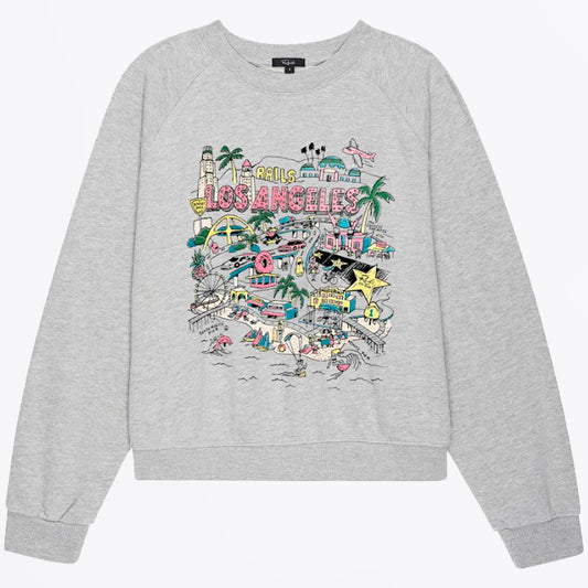 - Vintage Raglan La Sweatshirt - Grey