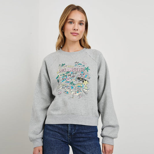 - Vintage Raglan La Sweatshirt - Grey