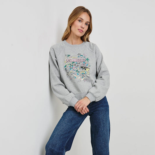 - Vintage Raglan La Sweatshirt - Grey