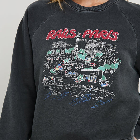 - Vintage Raglan Paris Sweatshirt - Paris
