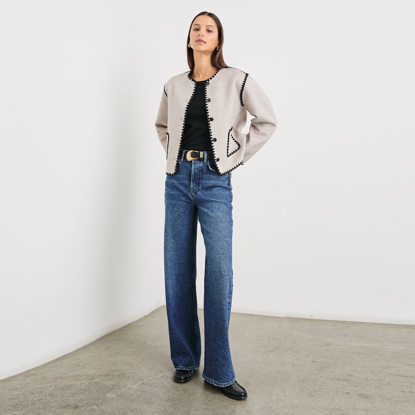 Melanie Woven Jacket - Oatmeal