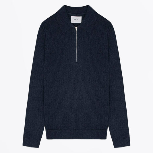 - Hansie Half Zip Knit - Navy