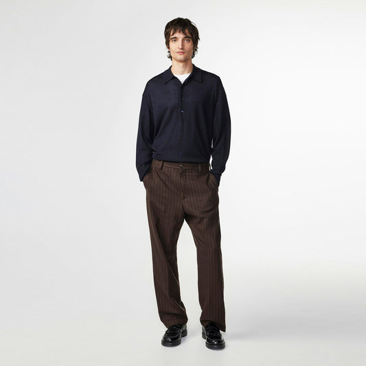 - Raymond Knitted Polo - Deep Navy