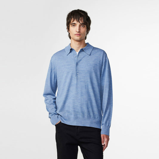 - Raymond Knitted Polo - Bering Sea