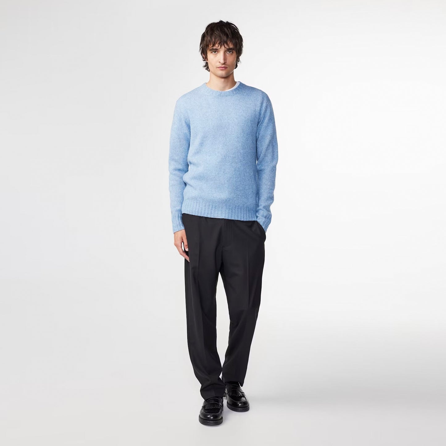 - Lee Crew Wool Knit - Tink Blue