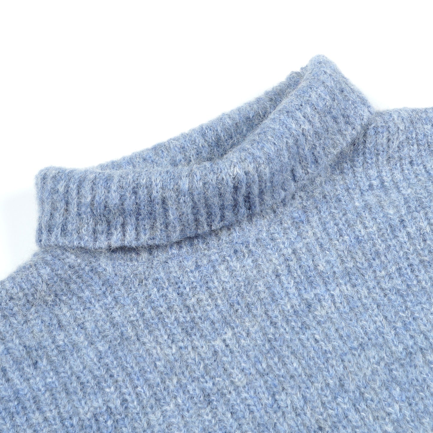 - Mohair Collar Jumper - Blue