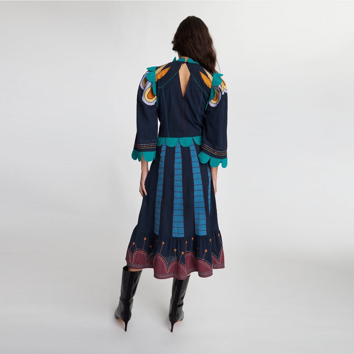 - Embroidered Dress - Multi