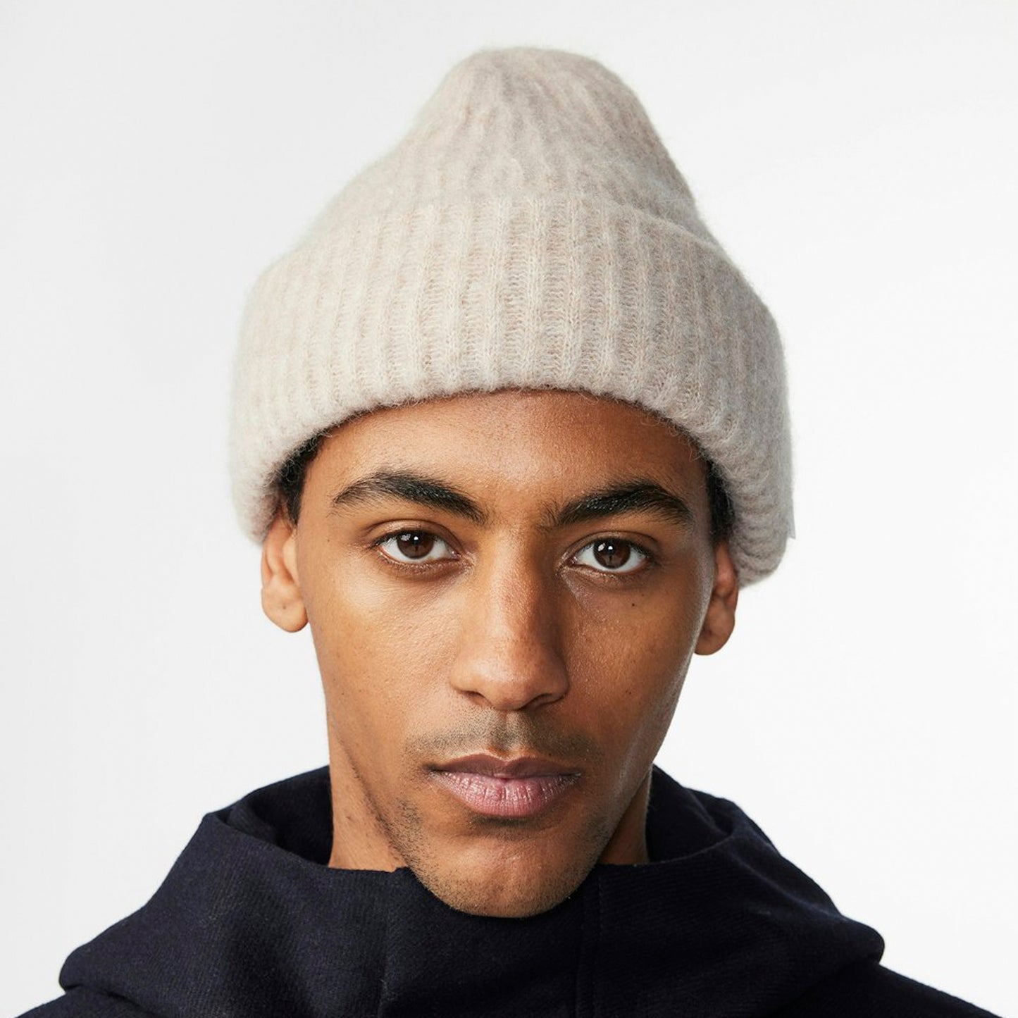 - Rib Hat Alpaca Blend - Beige