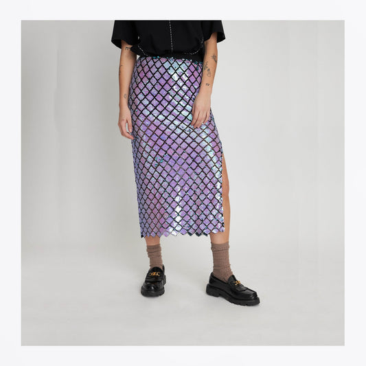 - Sequins Skirt - Seductive Purple