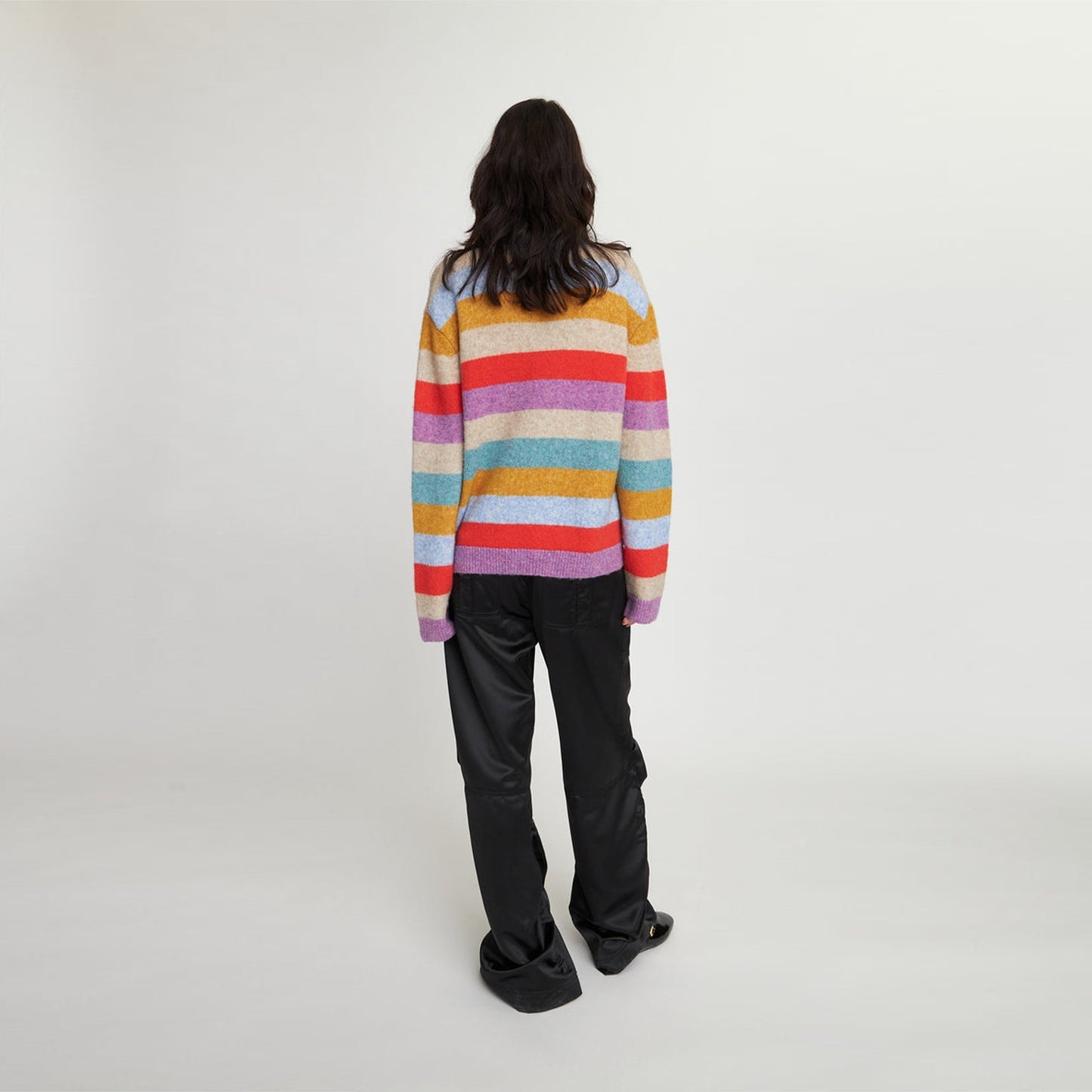 - Multicolour Stripe Knitted Sweater