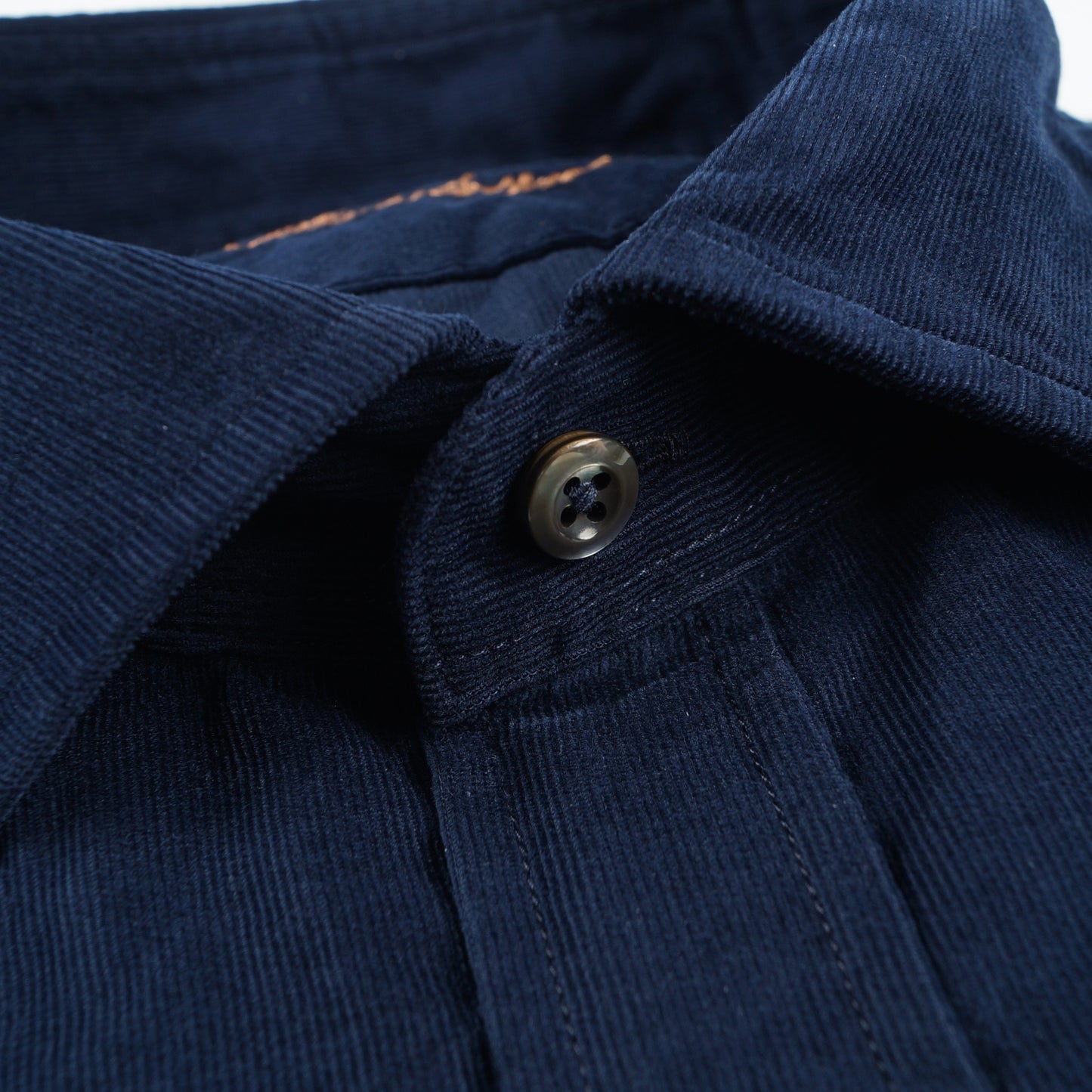 Fitted Body Corduroy Shirt - Navy