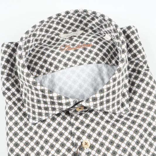 - Fitted Body Pattern Shirt - Green