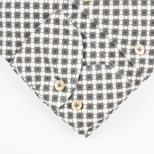 - Fitted Body Pattern Shirt - Green