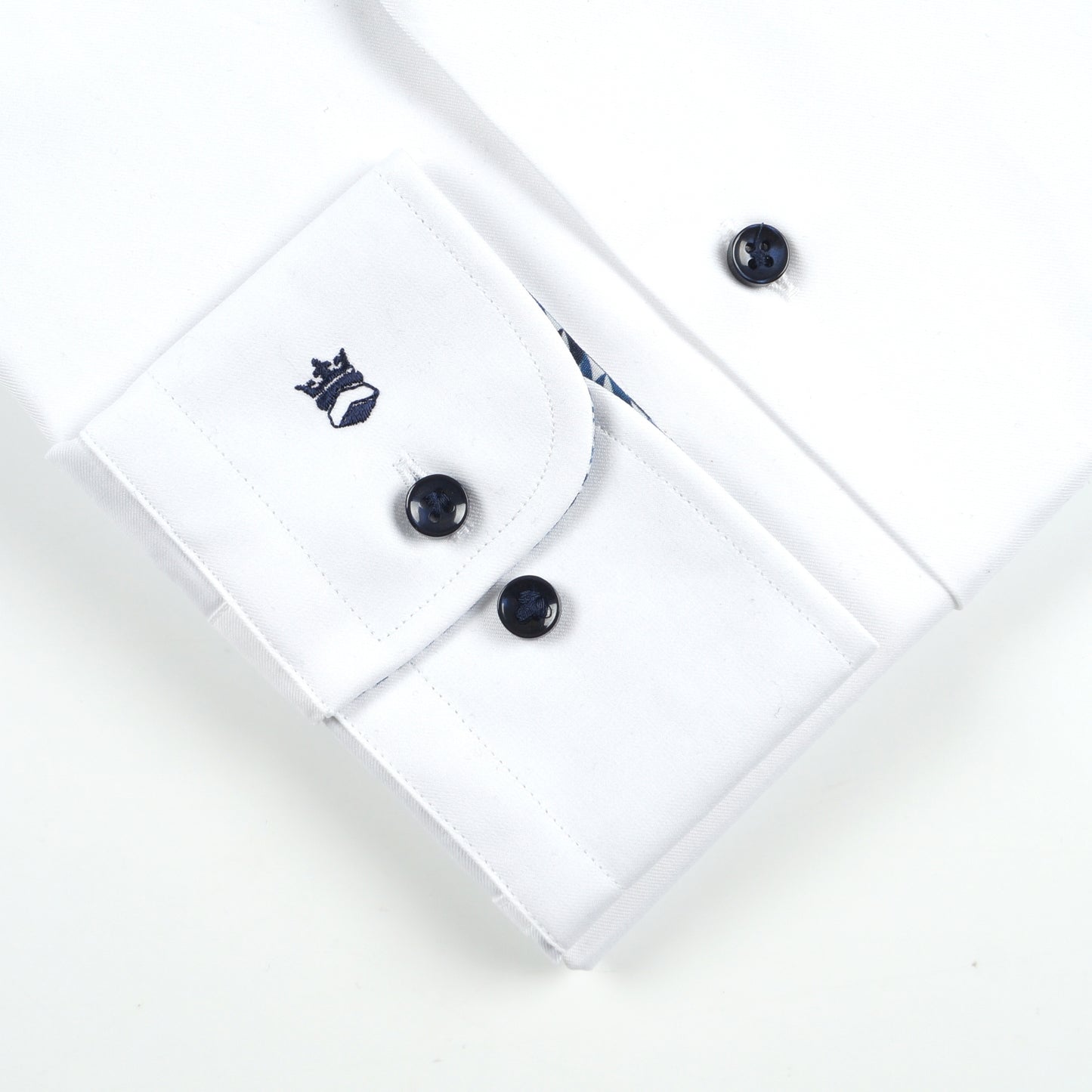 Geometric Inlay Shirt - White