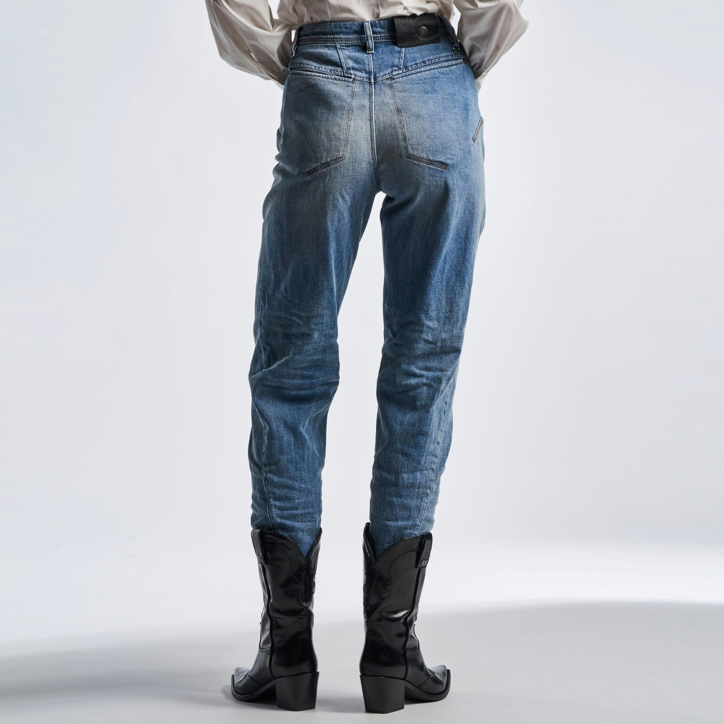 - Open-Out Jeans - Blue Denim