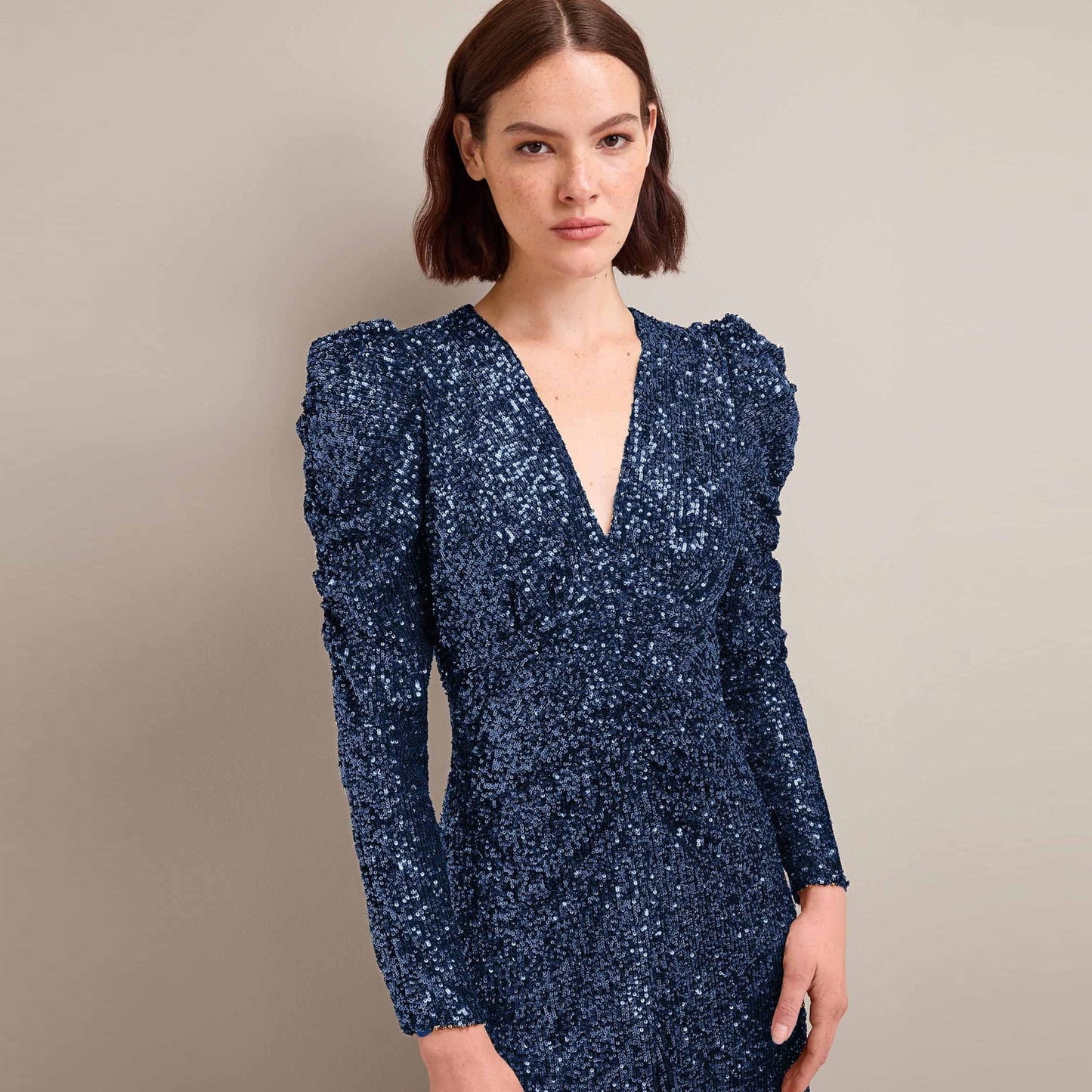 - Ophelia Sequin Maxi Dress - Navy