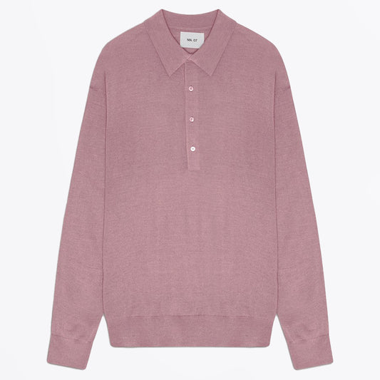 - Raymond Knitted Polo - Grape Shake