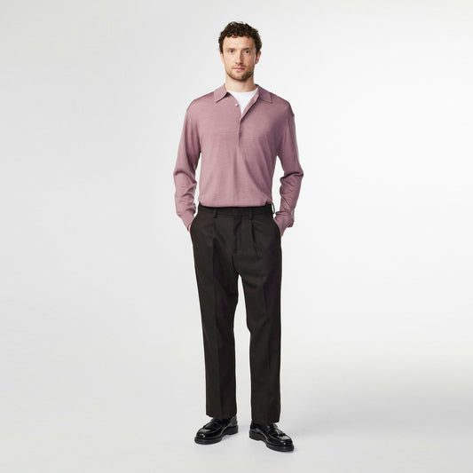 - Raymond Knitted Polo - Grape Shake