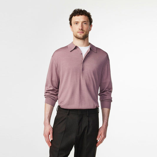 - Raymond Knitted Polo - Grape Shake