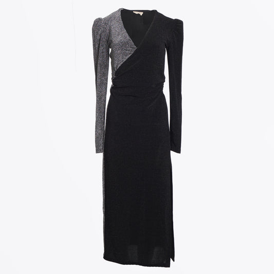 - Two Tone Sparkling Dress - Black/Silver
