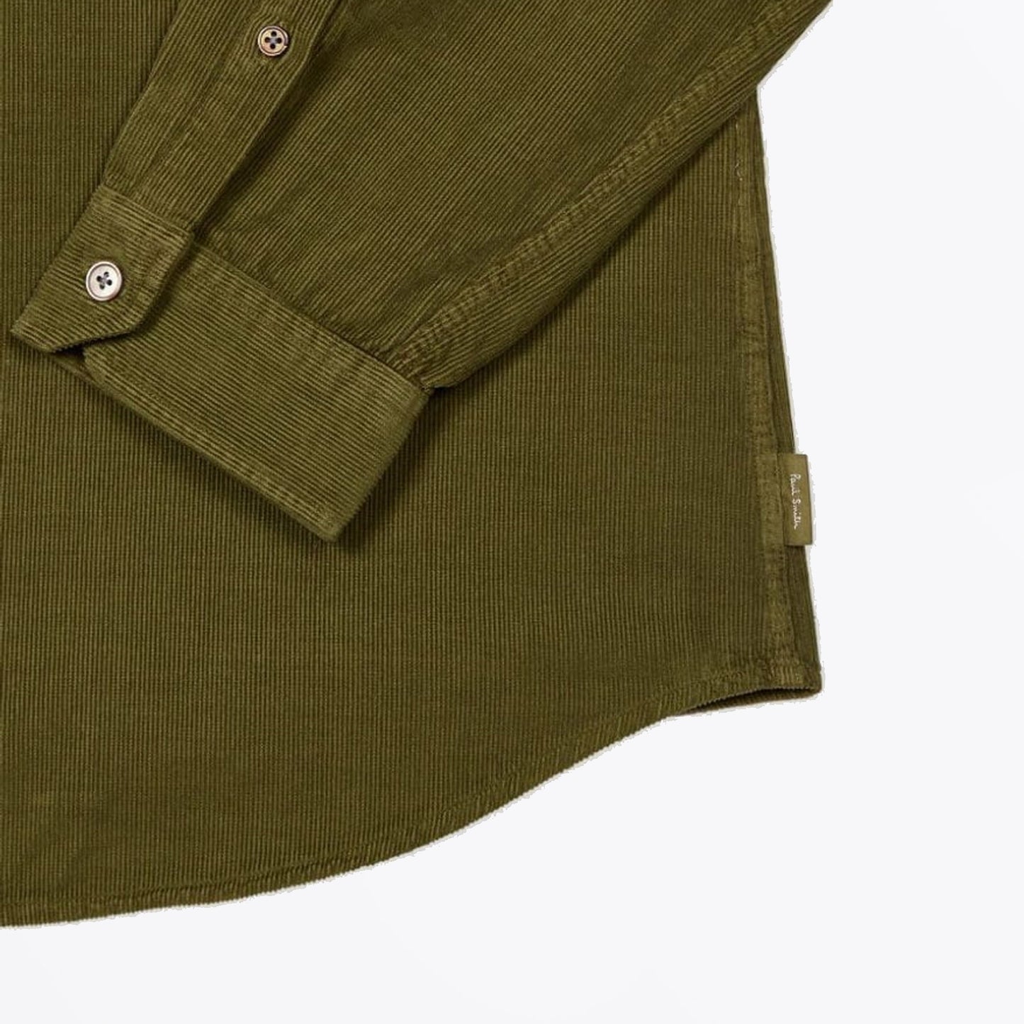 - Tailored Fit Cord Shirt - Green