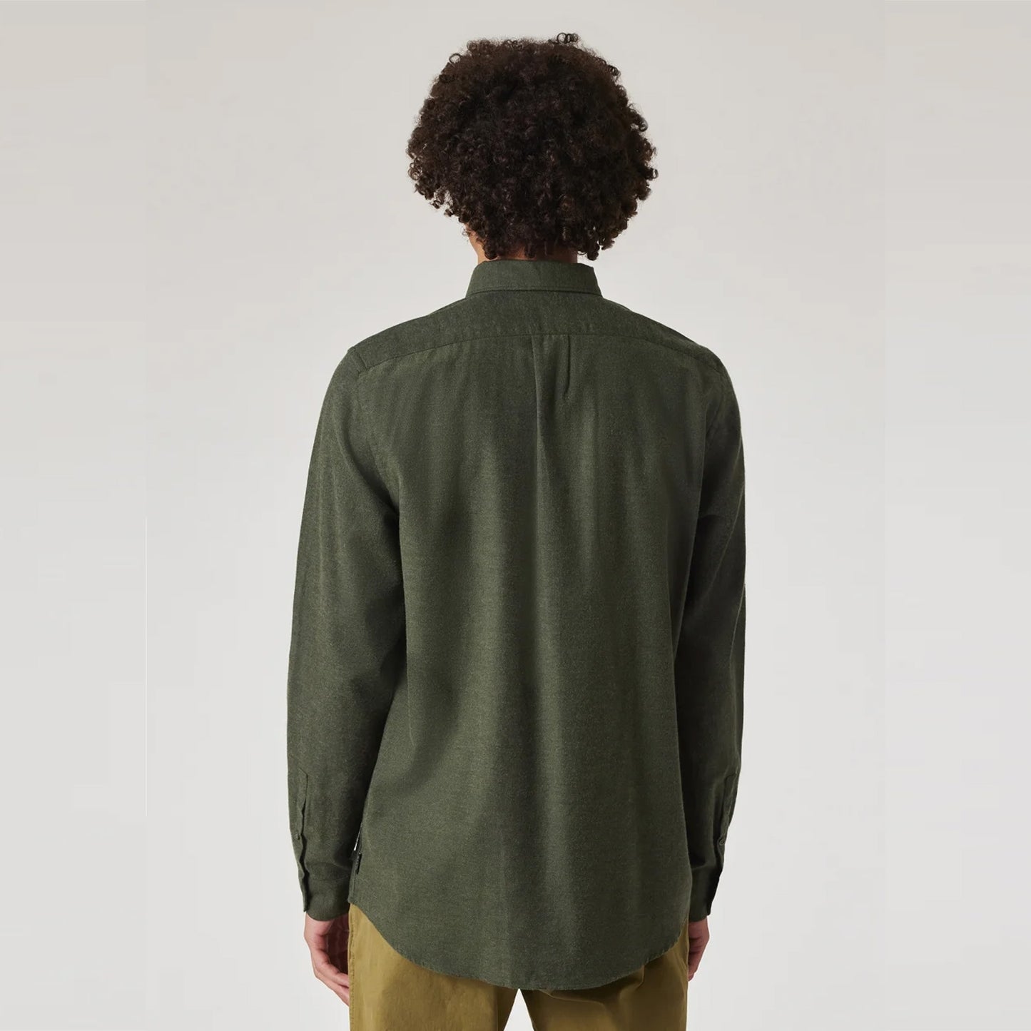 - Brushed Cotton Regular Fit Shirt - Green