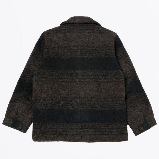 - Pea Recycled Alpaca Coat - Brown/Black