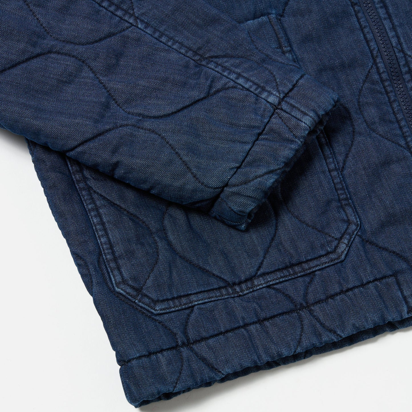 - Gower Quilt Denim Jacket - Indigo