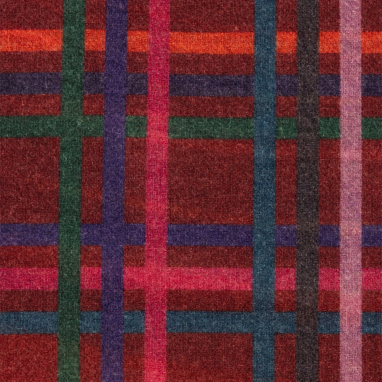 - Check Swirl Scarf - Navy