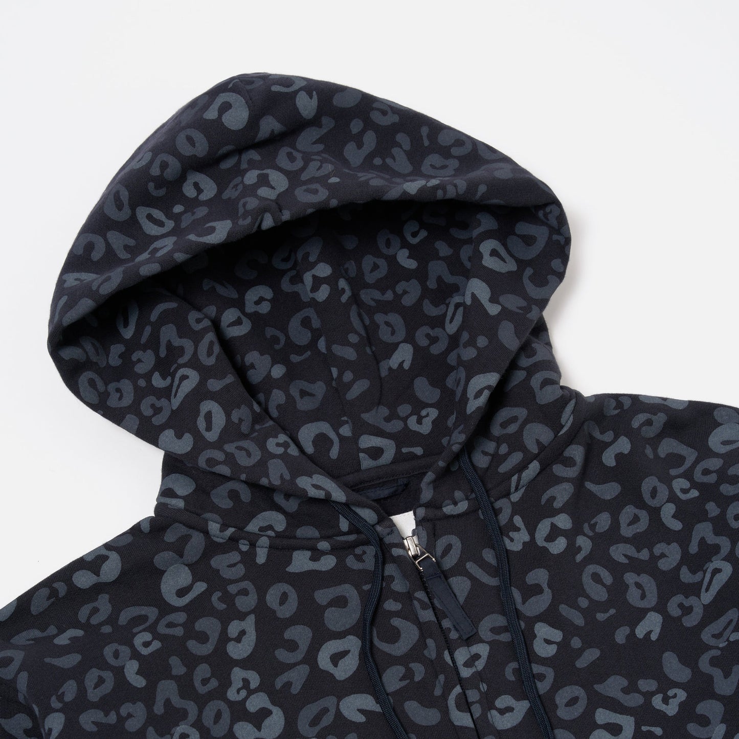 - NY Leopard Brush Back Hoody - Navy