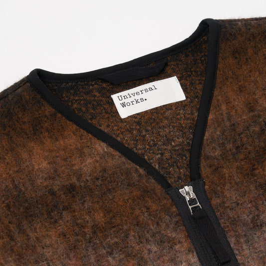 - Zip Liner Jacekt Ombre Fleece - Brown