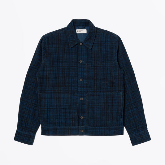- Uniform Cord Seersucker Jacket - Navy Check