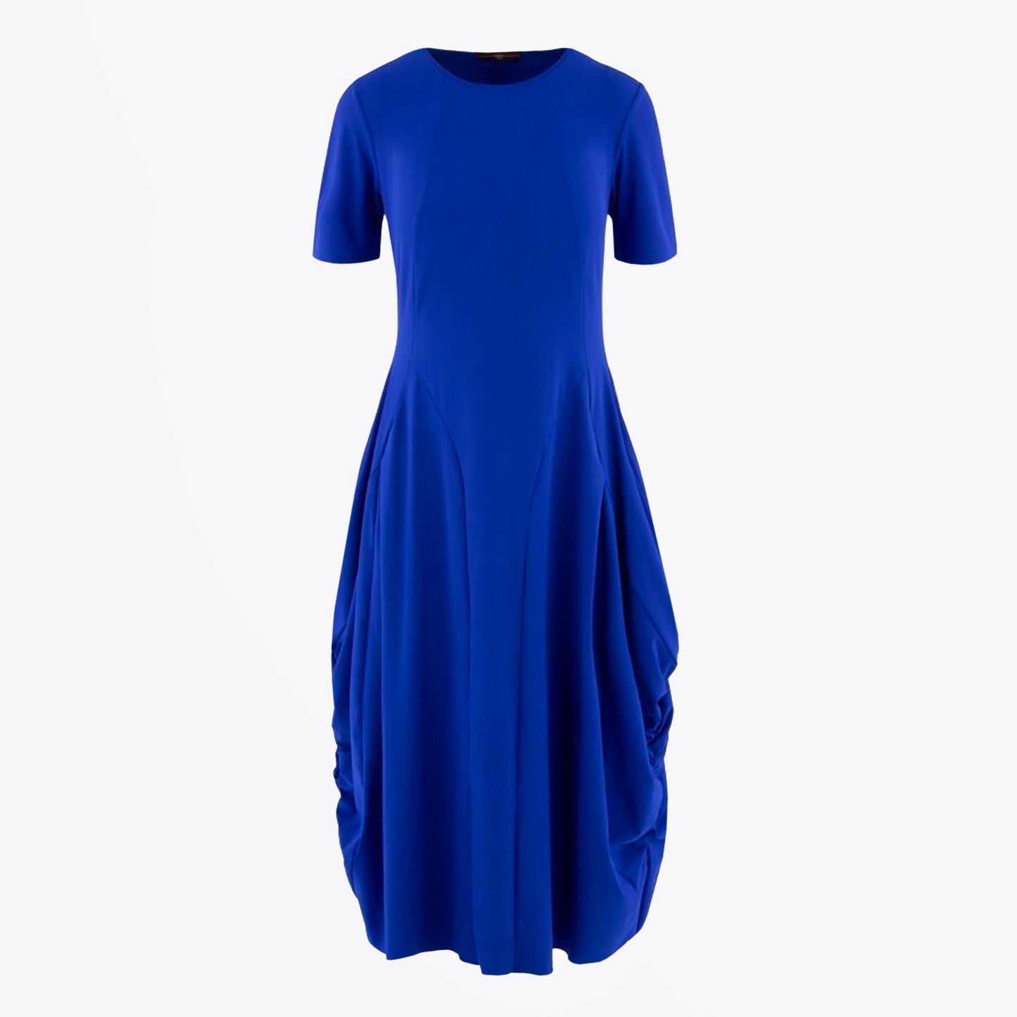 - At-Length Short Sleeve Dress - Cobalt Blue