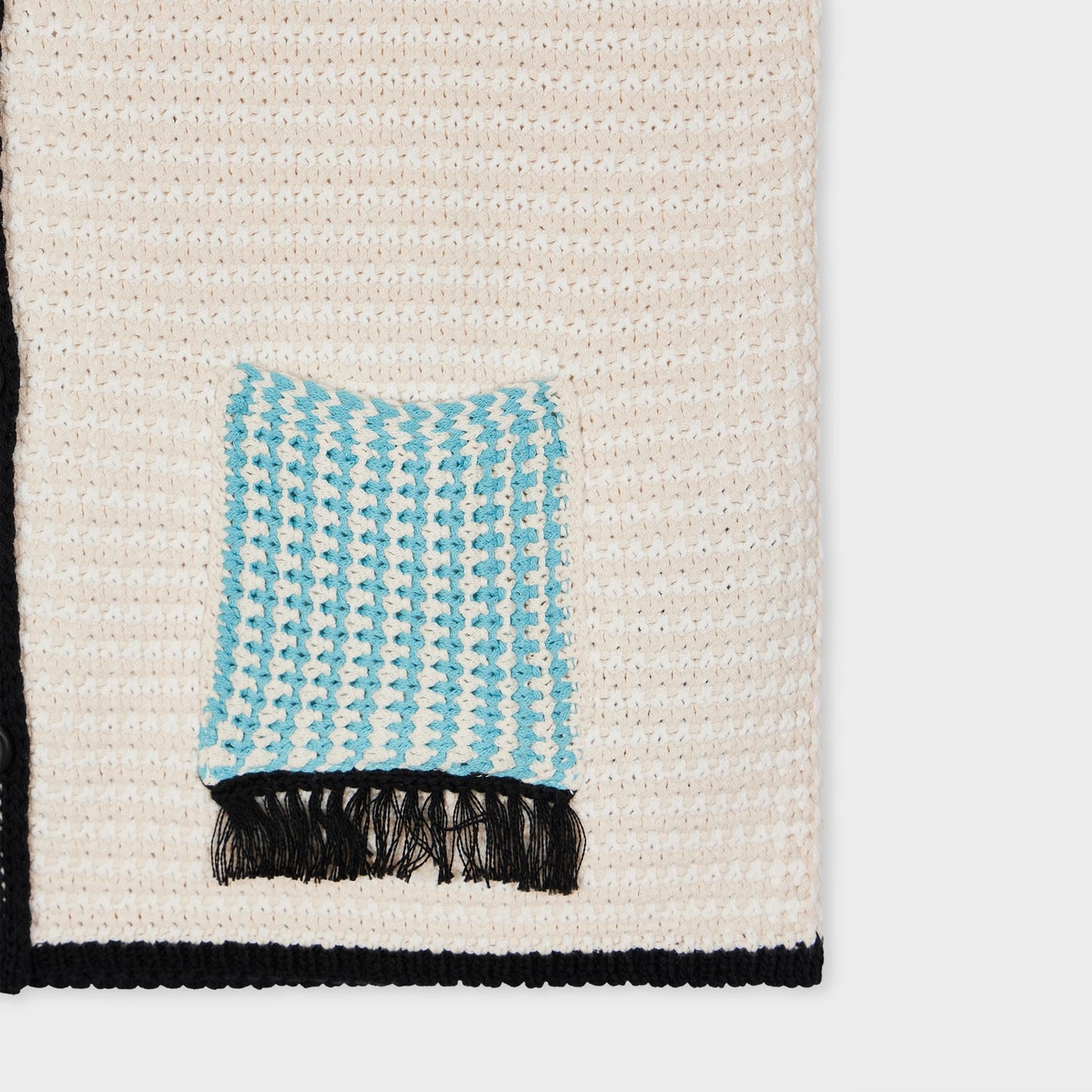 - Cotton Mix Crochet Cardigan - Ivory