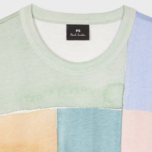- Multicolour Colour Block Relaxed-Fit T-Shirt