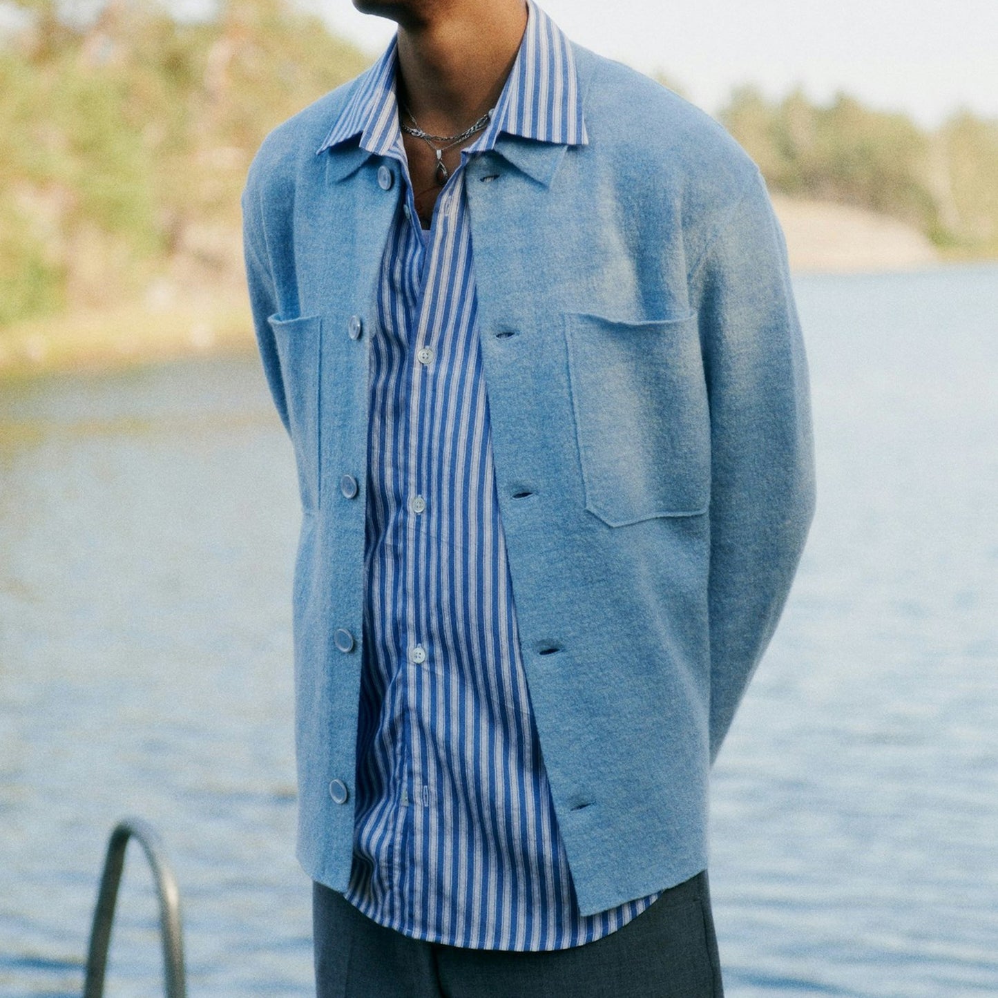 - Jonas Overshirt - Powder Blue