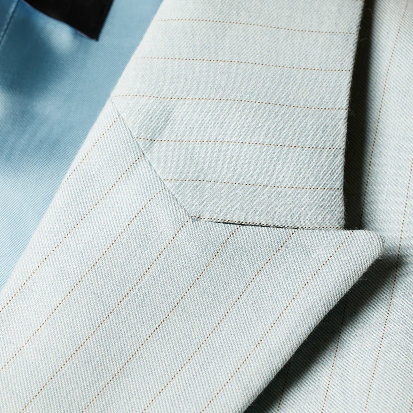 - Cotton Linen Mix Stripe Jacket - Blue