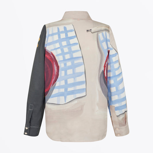 - Viscose Long Sleeve Shirt - Lemons On A Plate