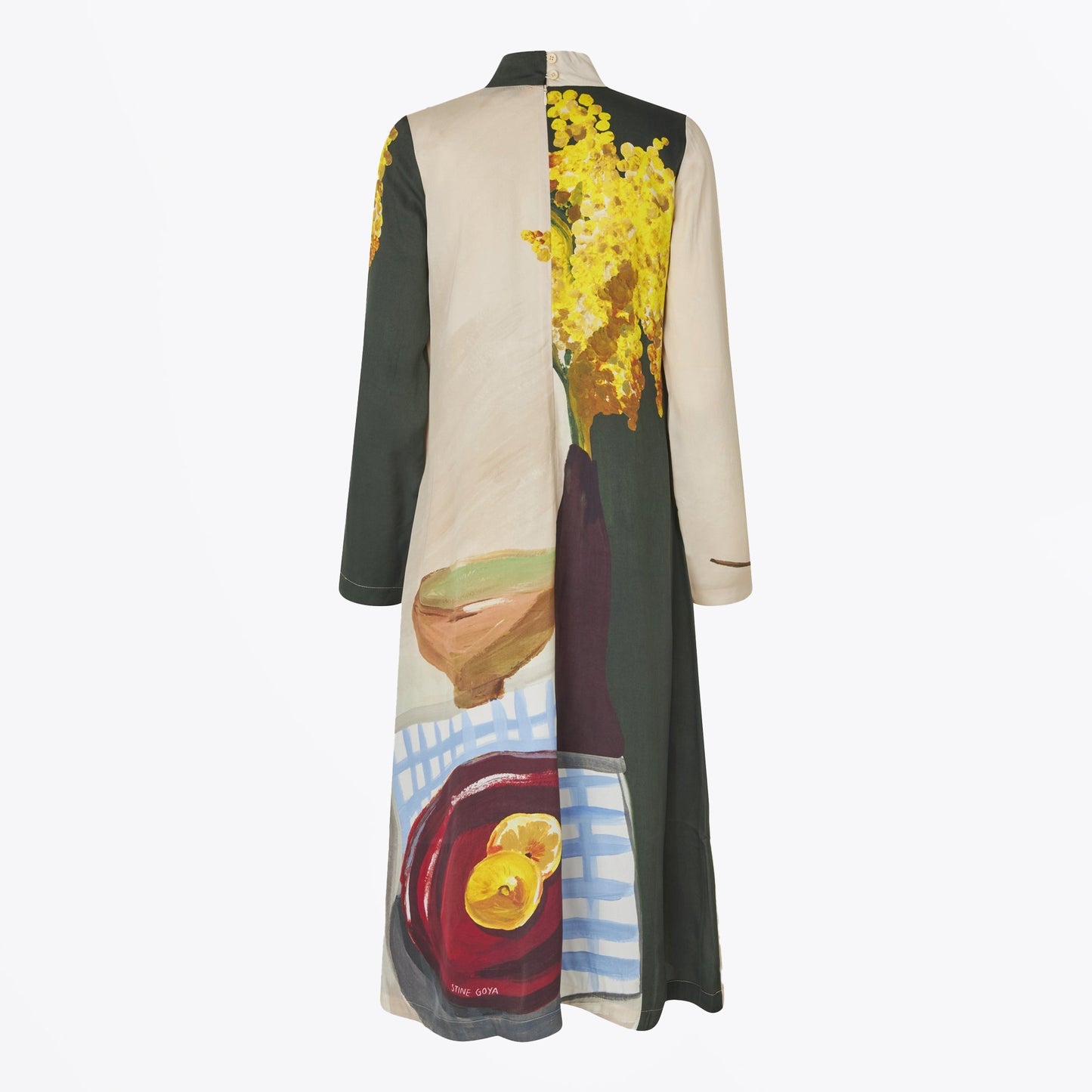 - Viscose Midi Dress - Lemons On A Plate