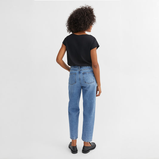 - Allison Cropped Jeans - Worn Mid Blue