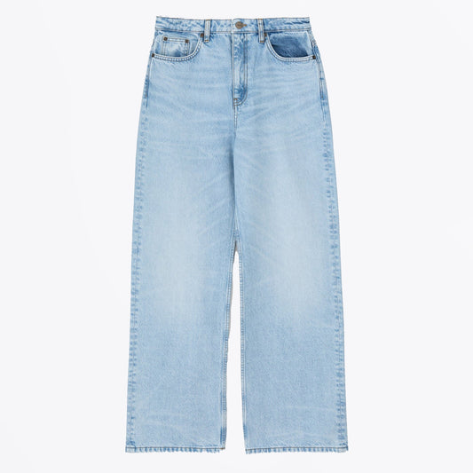- Willow Wide Leg Jeans - Worn Light Blue