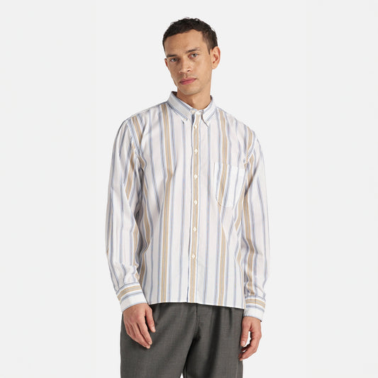 - Lazy Day Shirt in Blue/Sand Pop Stripe Three