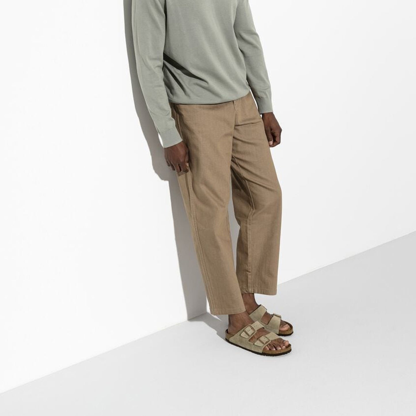 - Arizona Soft Footbed Suede Leather Sandals - Taupe