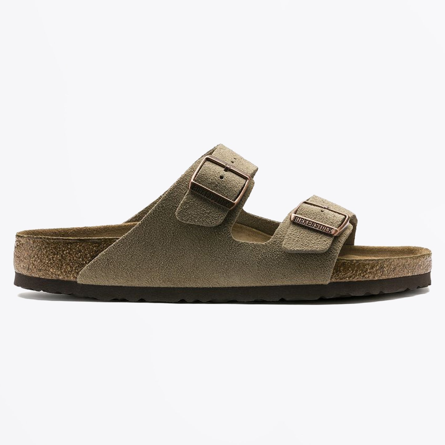 - Arizona Soft Footbed Suede Leather Sandals - Taupe