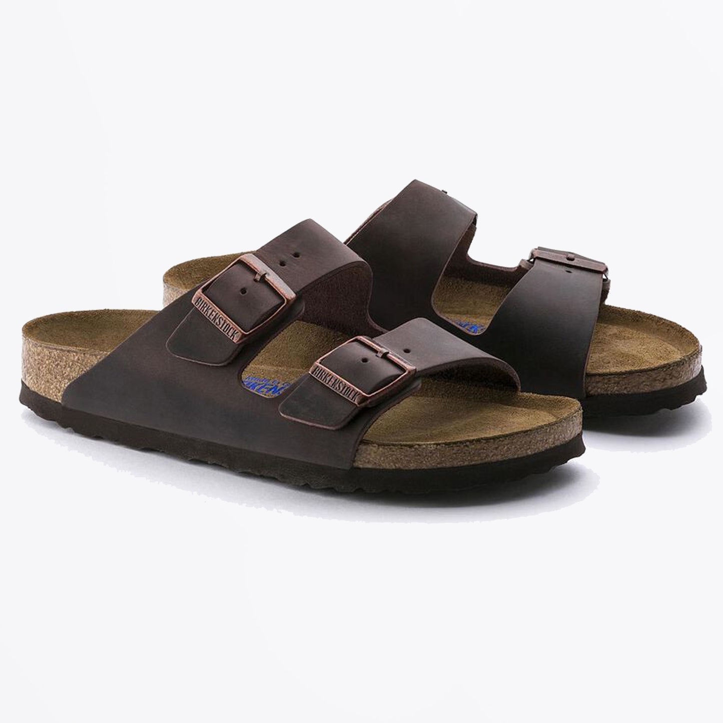 - Arizona Soft Footbed Natural Oiled Leather Sandals - Habana